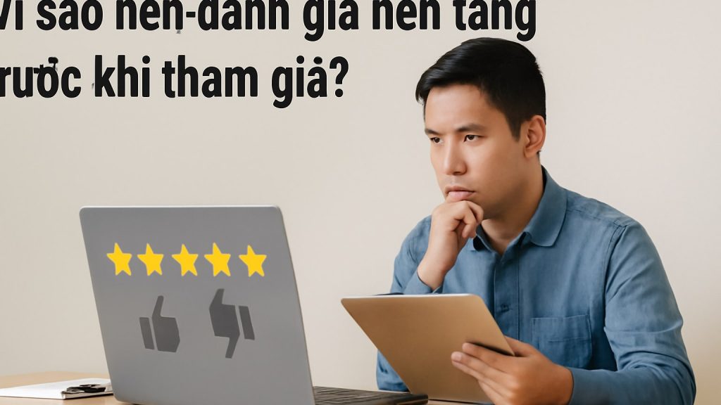 Vì sao nên đánh giá nền tảng trước khi tham gia? Minh họa: Vì sao nên đánh giá nền tảng trước khi tham gia?